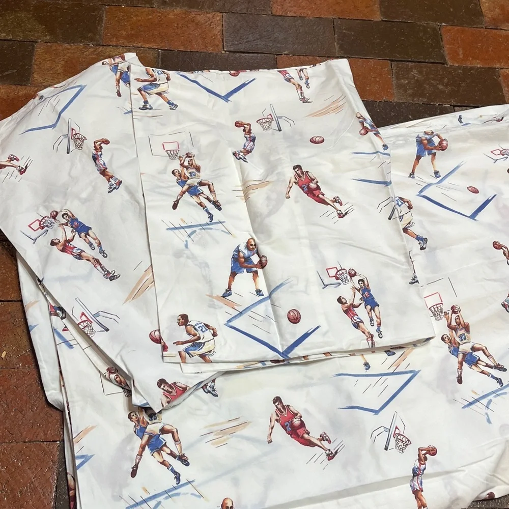 Twin size basketball theme custom duvet cover with two standard shams